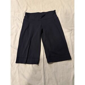 Lululemon Black Clam Digger Crop Pants Ribbed Waistband 10 Yoga Gym Coastal